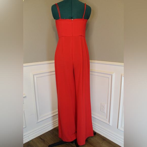 WAYF Red Wide-Leg Jumpsuit with Spaghetti Straps – NWT – Size Small - Picture 2 of 5